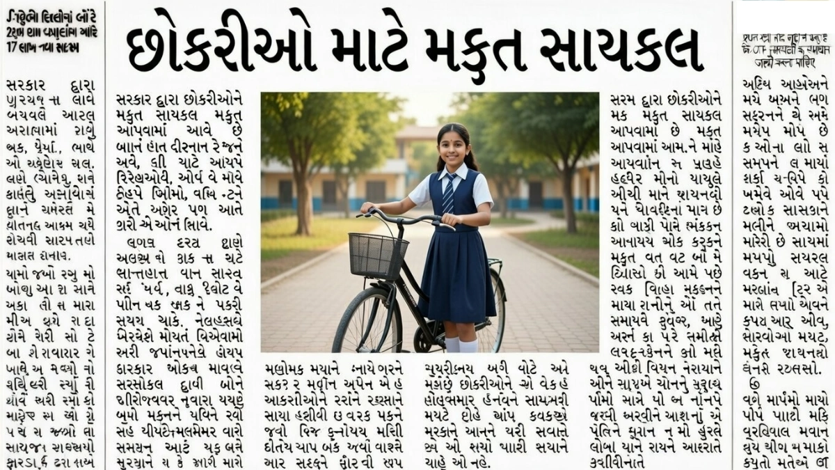 Free Bicycle Scheme Gujarat