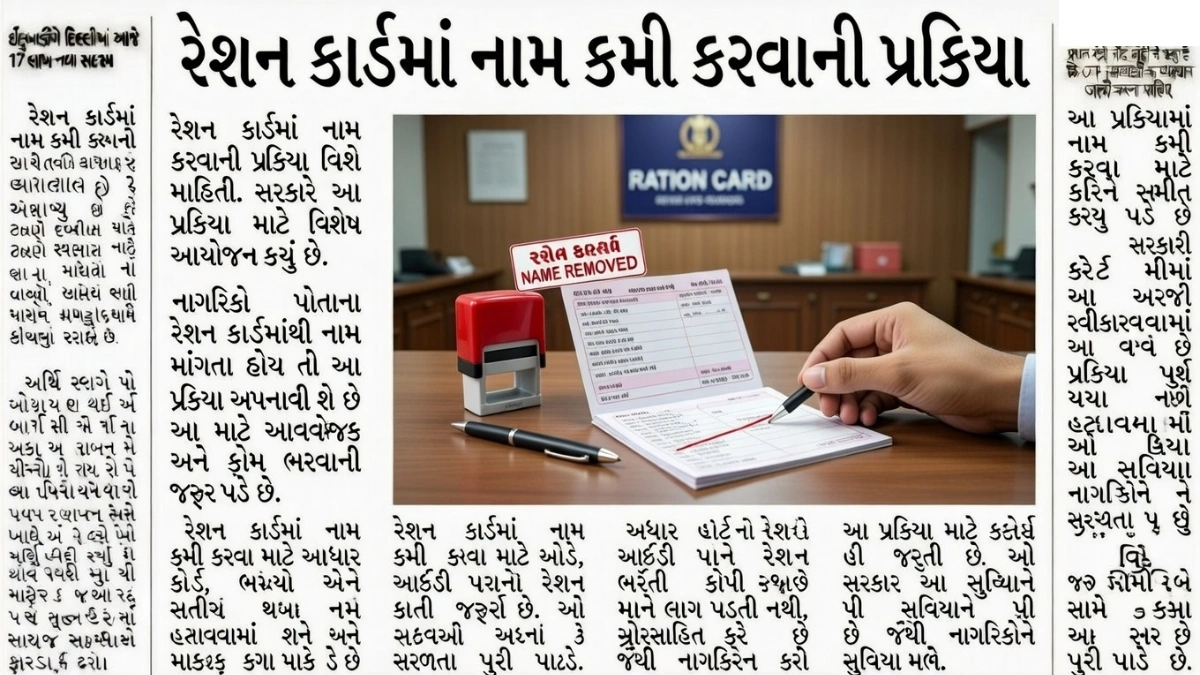 Ration Card Name Delete